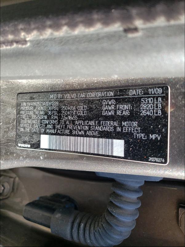 2010 VOLVO XC70 T6 YV4992BZ3A1081329