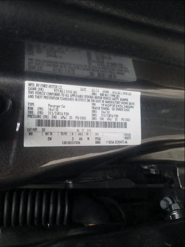 2013 FORD FOCUS SE 1FADP3F2XDL348289