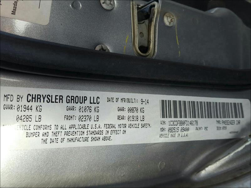2015 DODGE DART SE 1C3CDFBB0FD146178