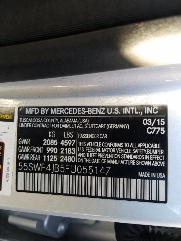 2015 MERCEDES-BENZ C 300 - 55SWF4JB5FU055147