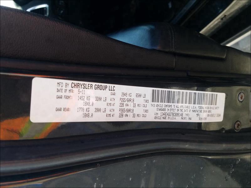 2011 DODGE DURANGO CR 1D4RE4GG7BC699148