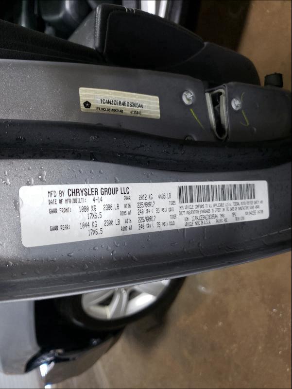 2014 JEEP COMPASS LA 1C4NJCEB4ED830544