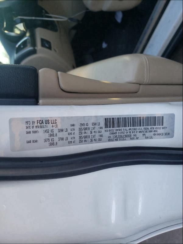2018 JEEP GRAND CHER 1C4RJEBG6JC365939