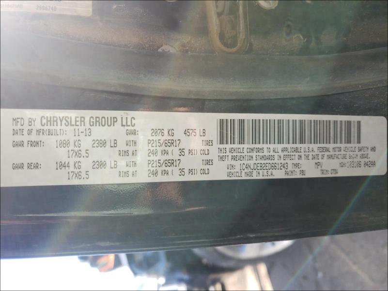 2014 JEEP COMPASS LA 1C4NJDEB2ED661243