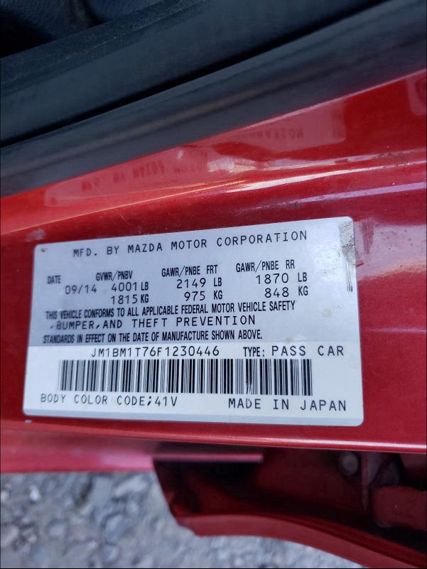 2015 MAZDA 3 SV - JM1BM1T76F1230446
