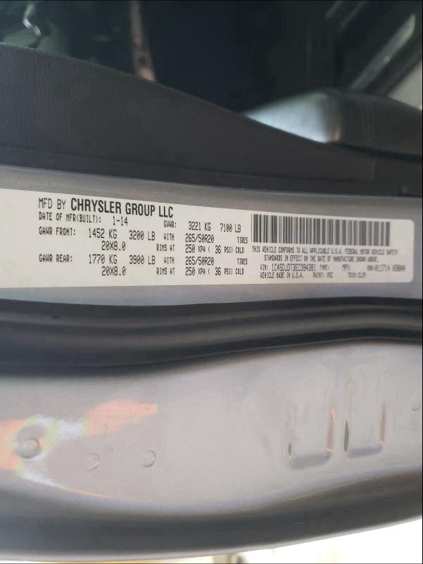 2014 DODGE DURANGO LI 1C4SDJDT3EC394381