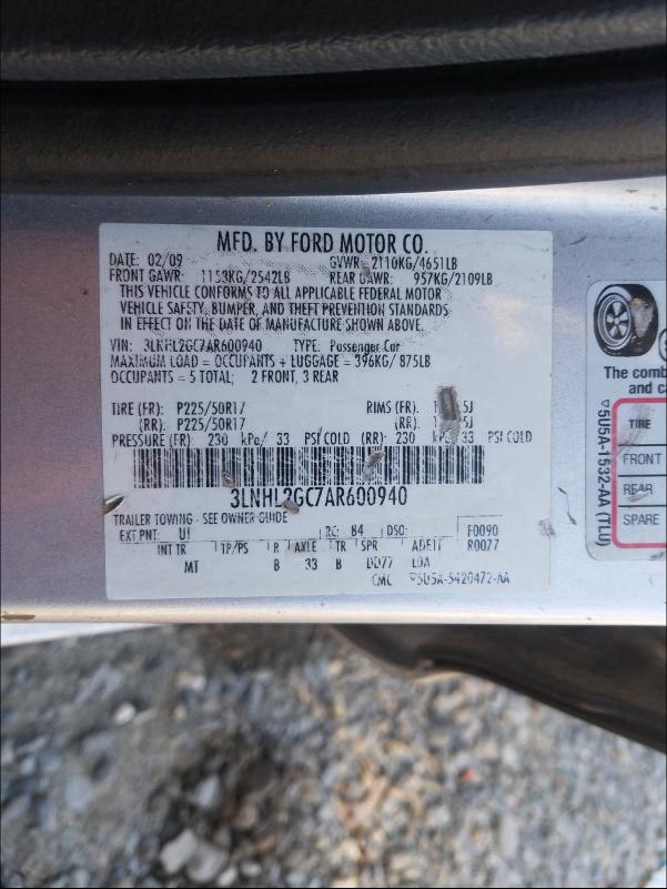 2010 LINCOLN MKZ - 3LNHL2GC7AR600940