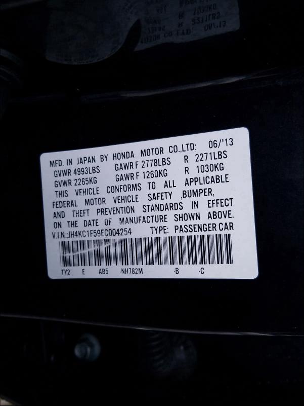 2014 ACURA RLX TECH JH4KC1F59EC004254