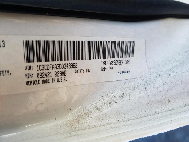 2013 DODGE DART SE 1C3CDFAA3DD343982