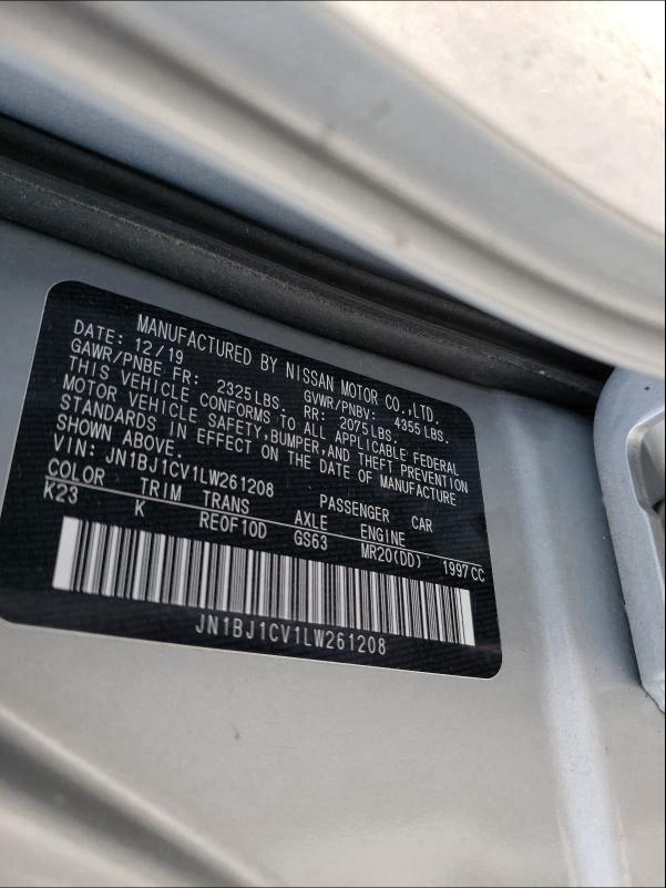 2020 NISSAN ROGUE SPOR JN1BJ1CV1LW261208