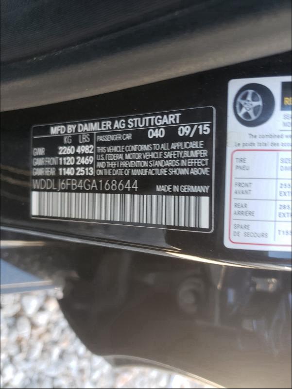 2016 MERCEDES-BENZ CLS 400 WDDLJ6FB4GA168644