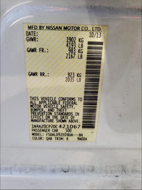 2013 NISSAN LEAF S 1N4AZ0CP2DC421067