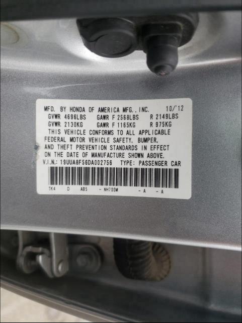 2013 ACURA TL TECH 19UUA8F56DA002756
