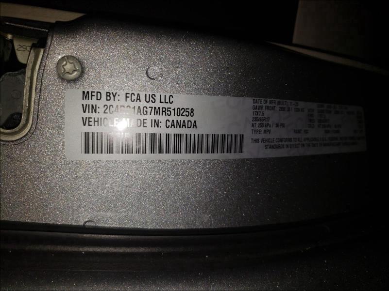 2021 CHRYSLER VOYAGER L 2C4RC1AG7MR510258