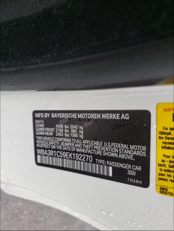 2014 BMW 435 I WBA3R1C59EK192270
