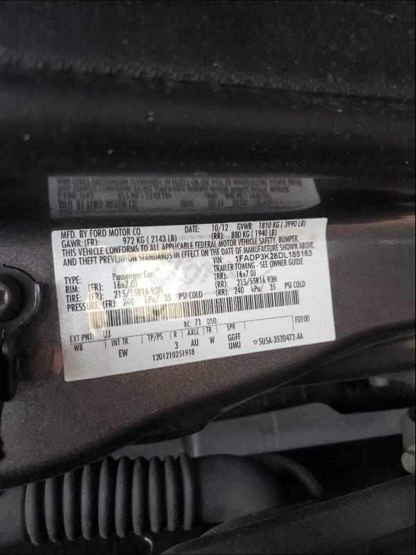 2013 FORD FOCUS SE - 1FADP3K28DL185163