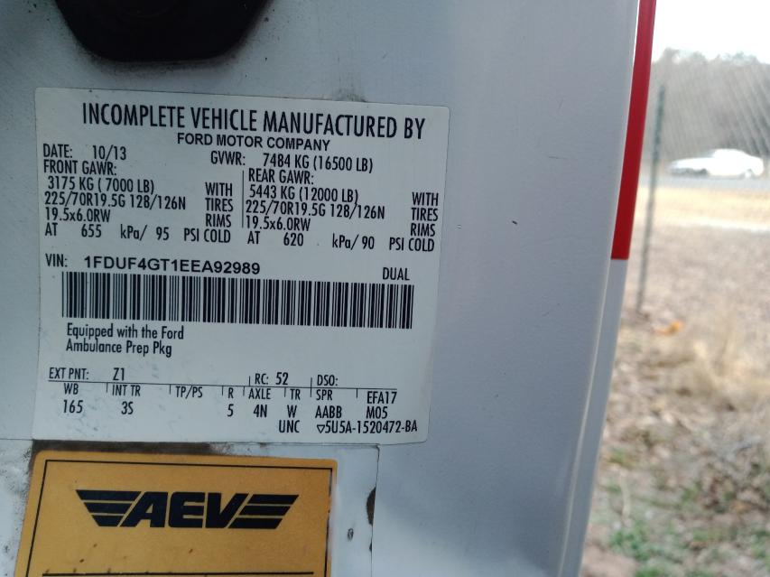 2014 FORD F450 SUPER 1FDUF4GT1EEA92989