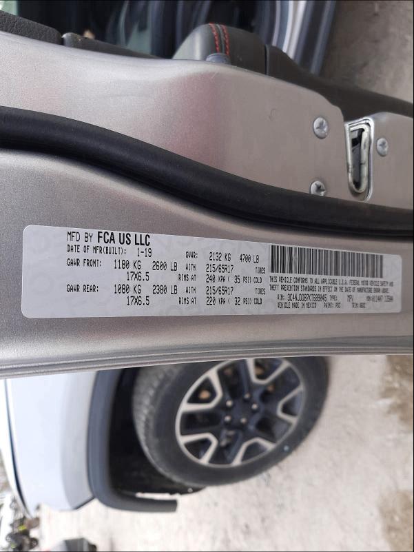 2019 JEEP COMPASS TR 3C4NJDDB7KT689045