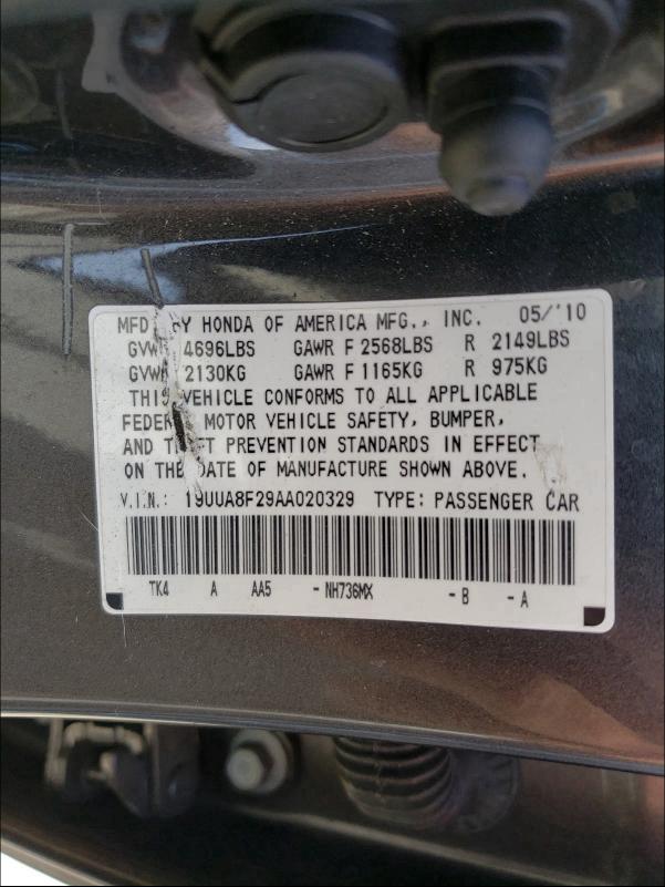 2010 ACURA TL 19UUA8F29AA020329