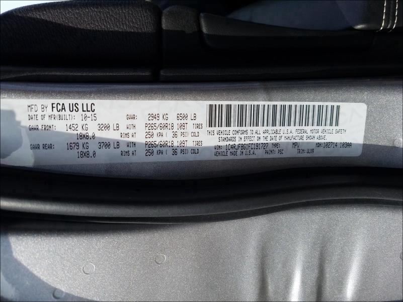 2015 JEEP GRAND CHER - 1C4RJFBG1FC191727