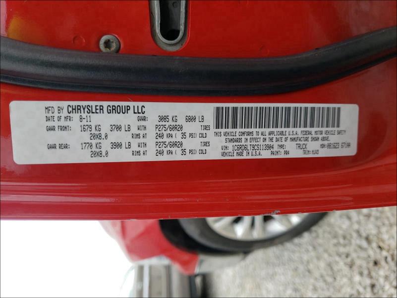 2012 DODGE RAM 1500 S 1C6RD6LT9CS113904