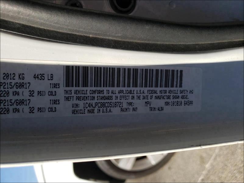 2012 JEEP PATRIOT LI 1C4NJPCB8CD518721