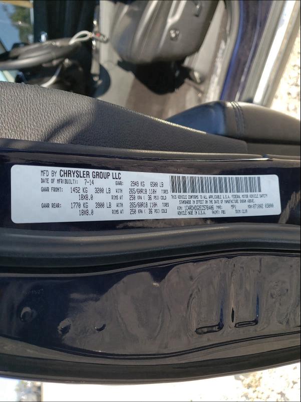 2014 DODGE DURANGO LI 1C4RDHDG2EC576406