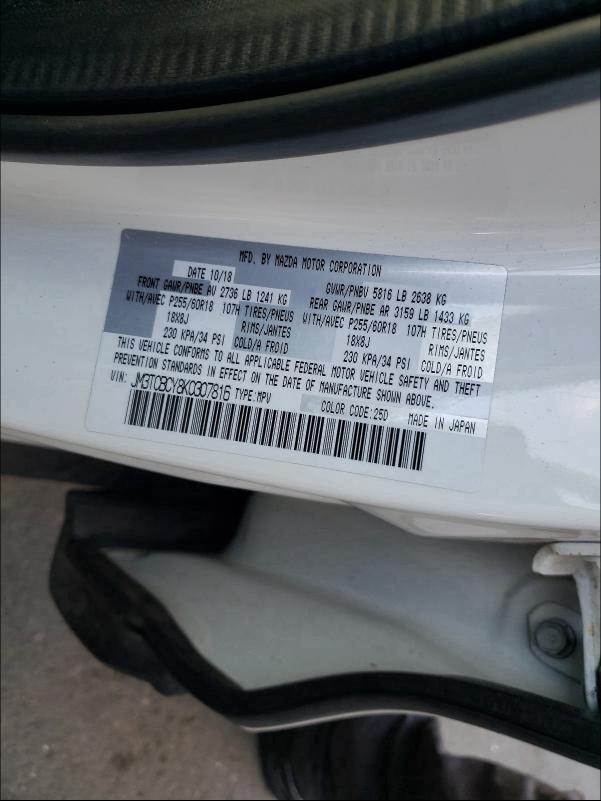 2019 MAZDA CX-9 TOURI - JM3TCBCY8K0307816