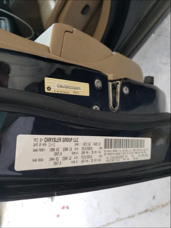 2012 JEEP COMPASS LI 1C4NJCCB3CD520675