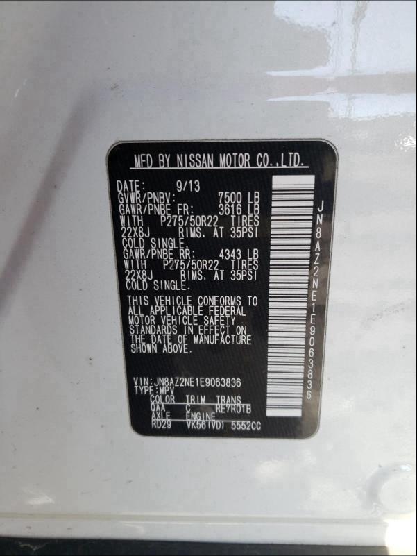 2014 INFINITI QX80 JN8AZ2NE1E9063836