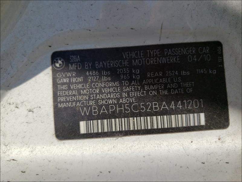 2011 BMW 328 I SULE WBAPH5C52BA441201