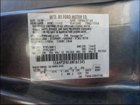 2010 FORD FOCUS SE - 1FAHP3FN1AW161545