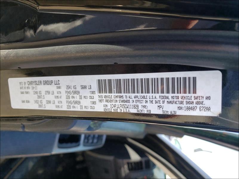 2012 JEEP LIBERTY JE 1C4PJLFK5CW111828