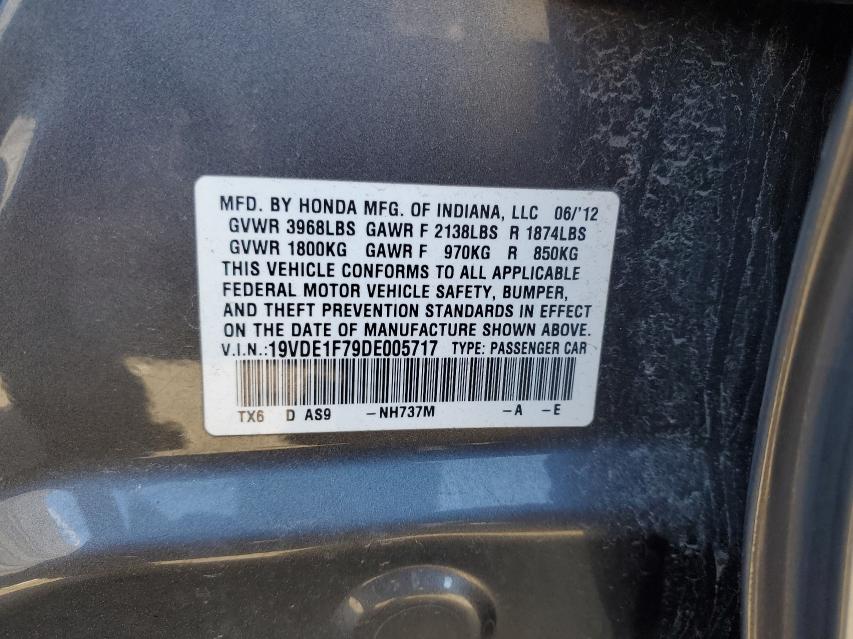 2013 ACURA ILX 20 TEC 19VDE1F79DE005717