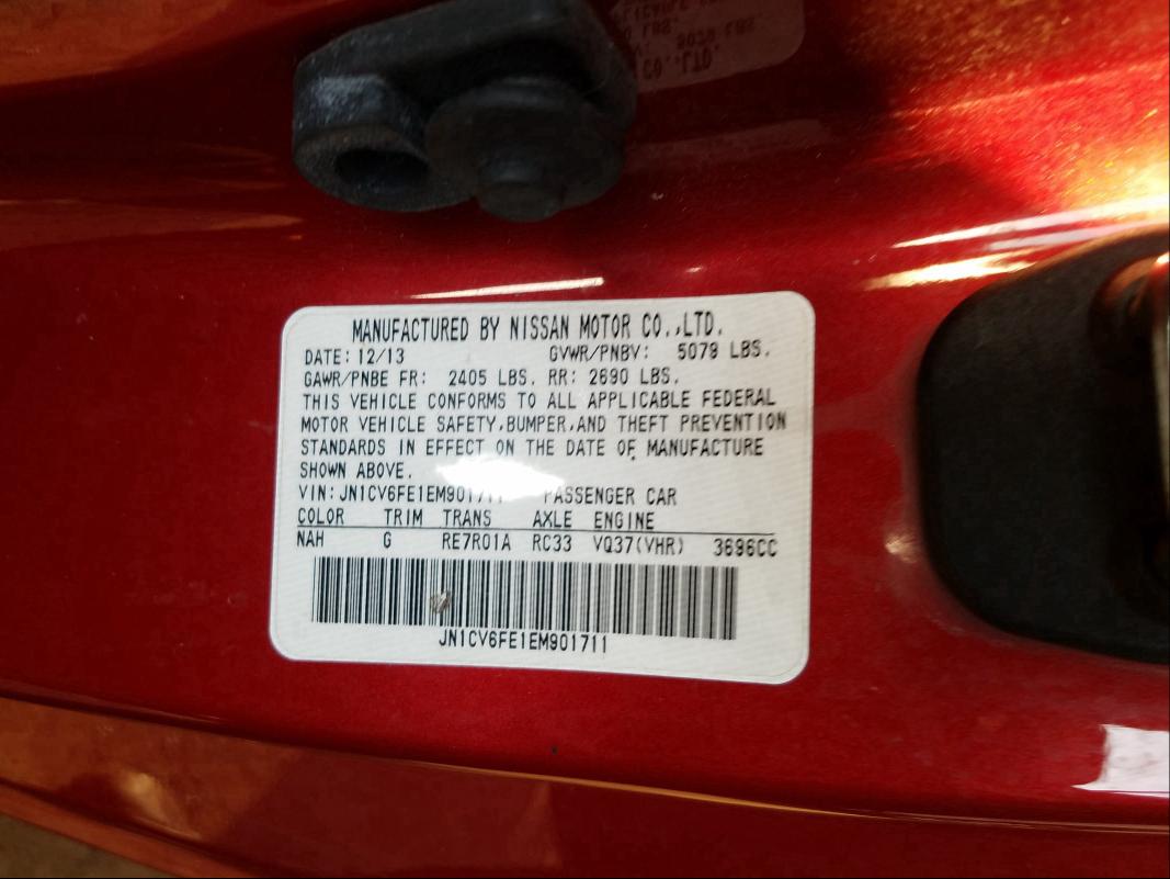 2014 INFINITI Q60 BASE JN1CV6FE1EM901711