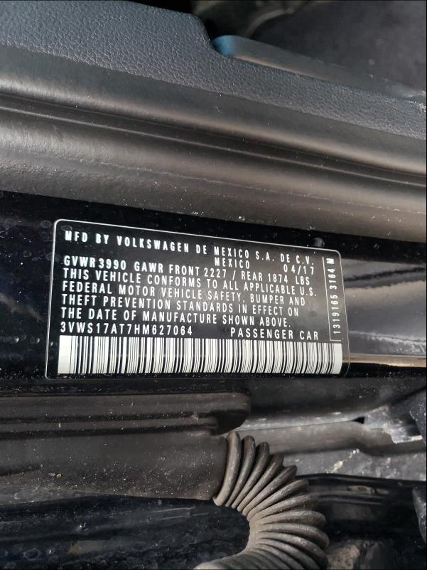 2017 VOLKSWAGEN BEETLE DUN 3VWS17AT7HM627064