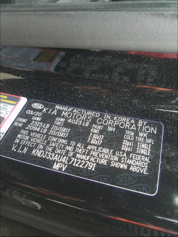 2020 KIA SOUL EX KNDJ33AU4L7122791