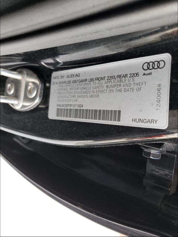 2015 AUDI A3 PREMIUM WAUACGFF3F1011624