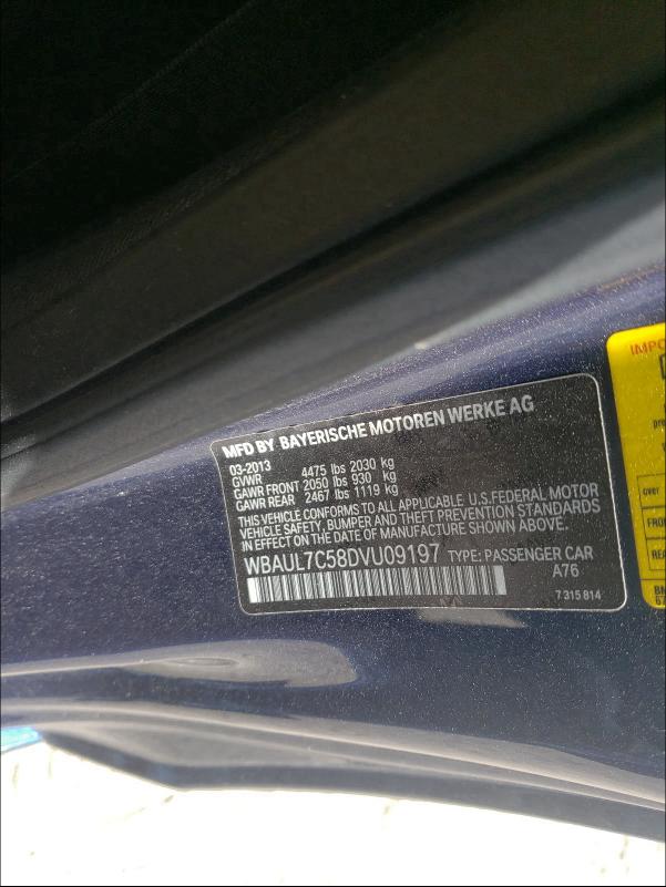 2013 BMW 128 I WBAUL7C58DVU09197