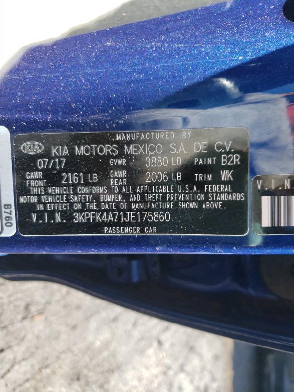 2018 KIA FORTE LX 3KPFK4A71JE175860