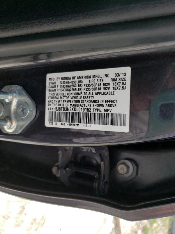 2013 ACURA RDX 5J8TB3H3XDL019152