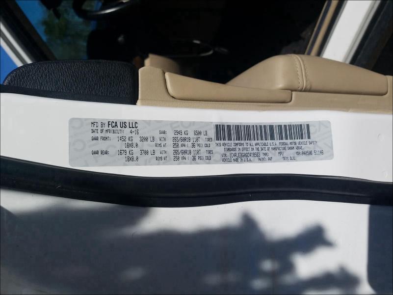 2016 JEEP GRAND CHER 1C4RJEBG0GC418563