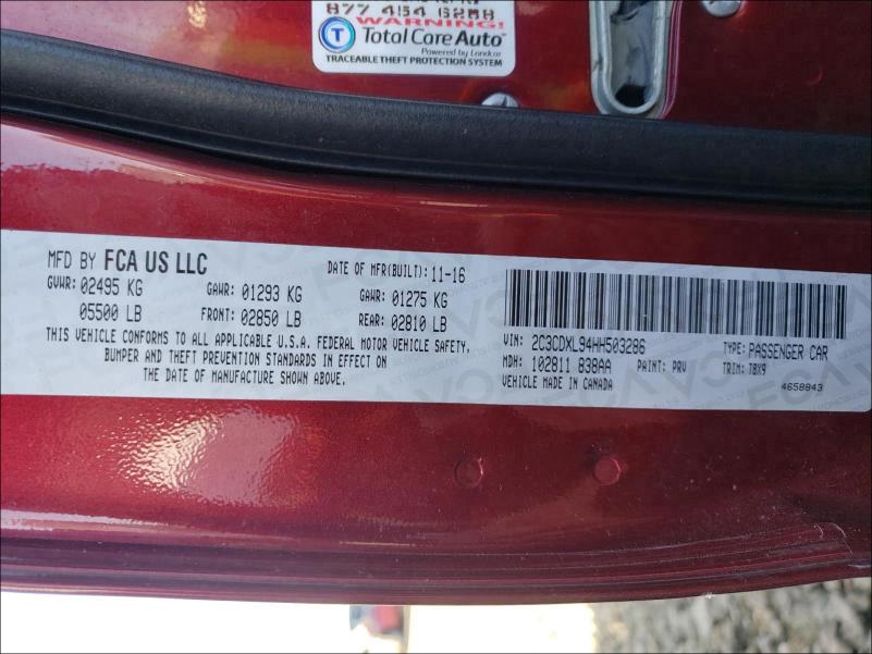 2017 DODGE CHARGER SR 2C3CDXL94HH503286