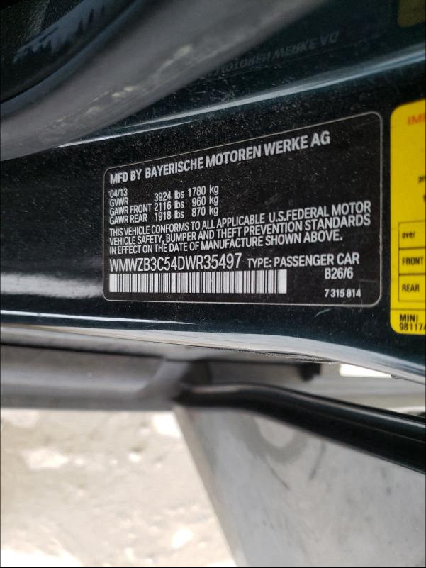 2013 MINI COOPER COU WMWZB3C54DWR35497