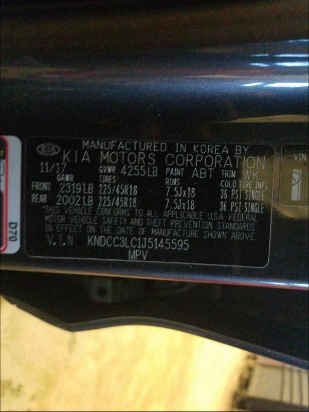 2018 KIA NIRO EX KNDCC3LC1J5145595