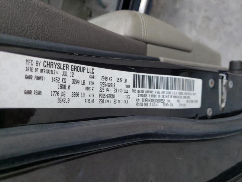 2013 DODGE DURANGO CR 1C4RDHDG6DC508592