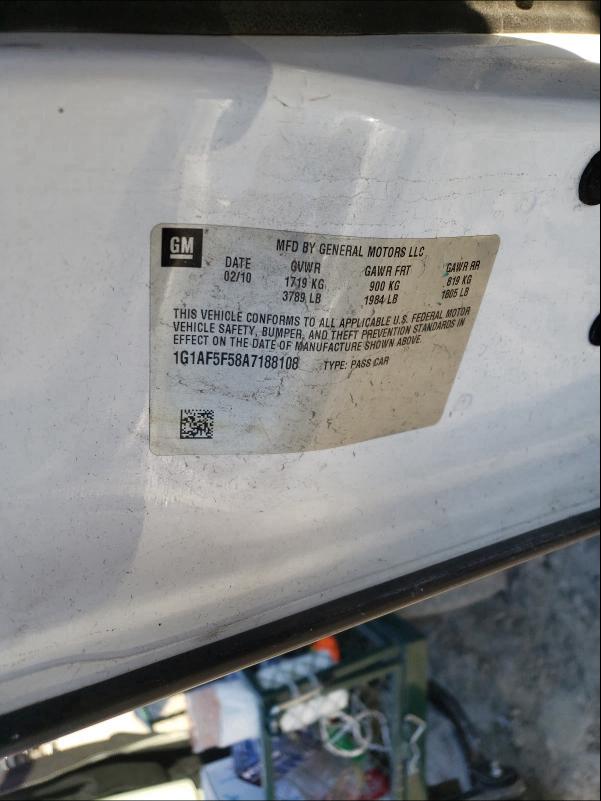 2010 CHEVROLET COBALT 1G1AF5F58A7188108