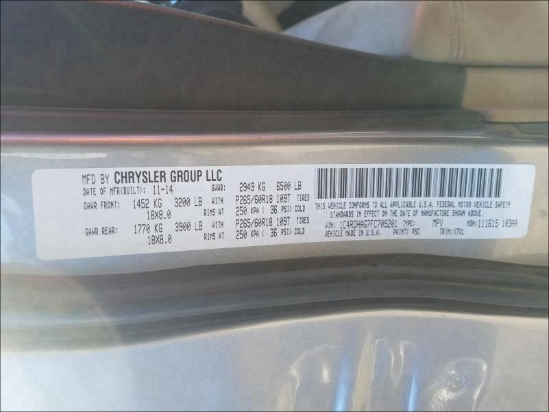 2015 DODGE DURANGO SX 1C4RDHAG7FC709201