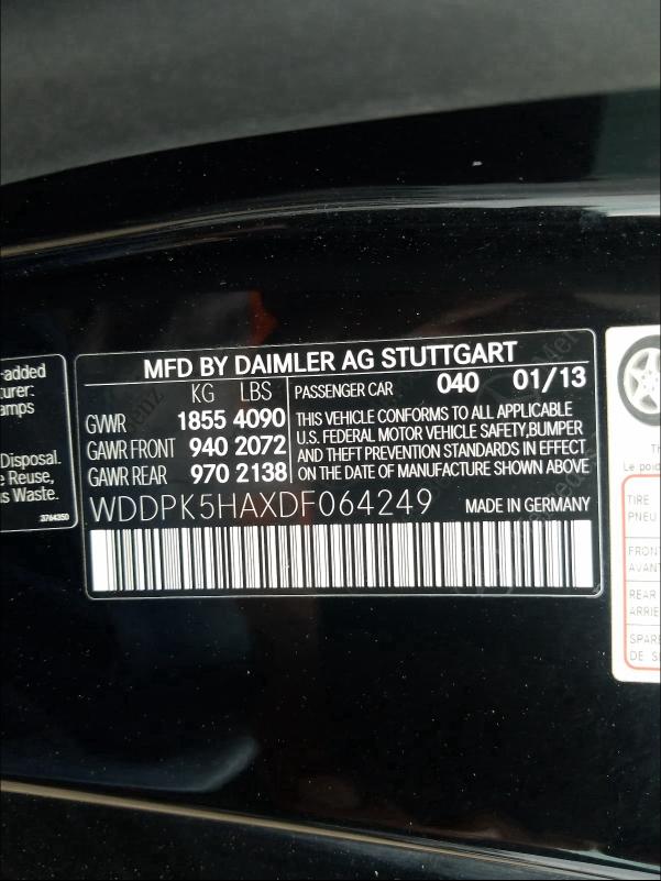 2013 MERCEDES-BENZ SLK 350 WDDPK5HAXDF064249