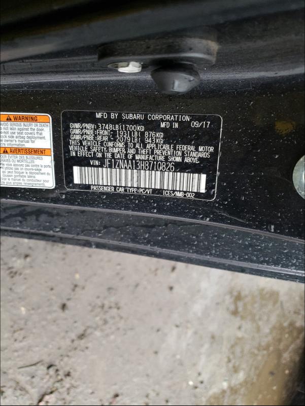2017 TOYOTA 86 BASE JF1ZNAA13H8710826